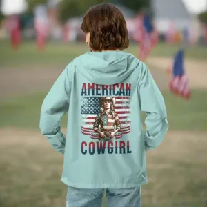 American Cowgirl Unisex Lightweight Zip Windbreaker