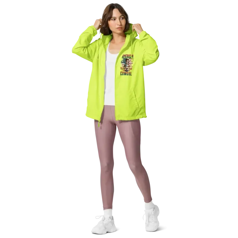 American Cowgirl Unisex Lightweight Zip Windbreaker