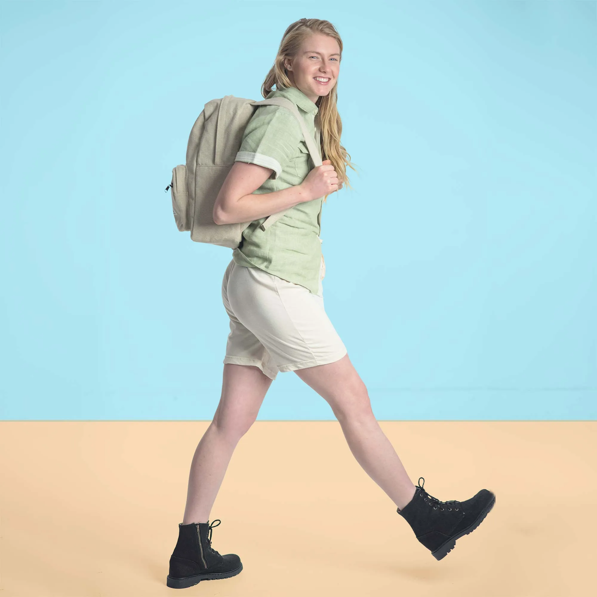 ARIZONA Elastic-free 100% Organic Cotton No-Frills Shorts (Grown & Made in USA)