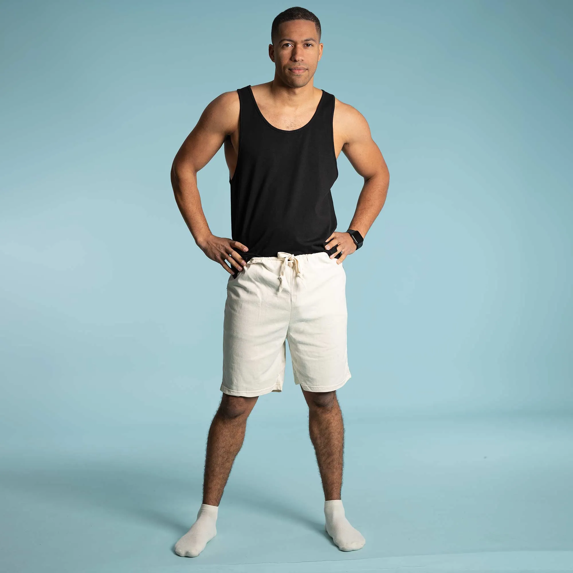 ARIZONA Elastic-free 100% Organic Cotton No-Frills Shorts (Grown & Made in USA)
