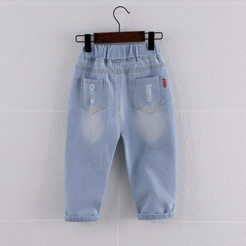 Baby / Toddler Fashion Ripped Loose Fit Denim Jeans