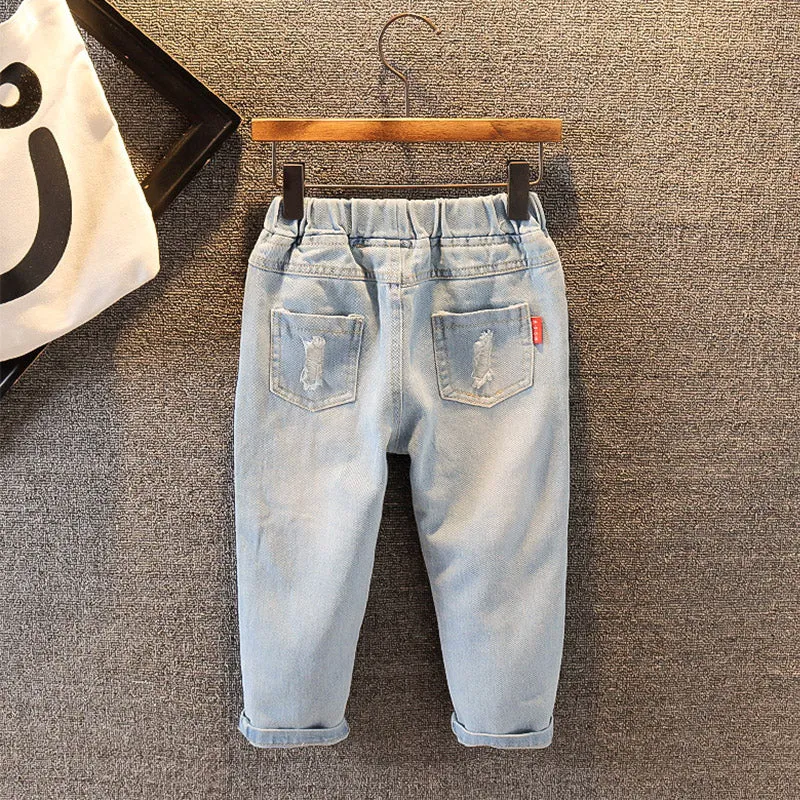 Baby / Toddler Fashion Ripped Loose Fit Denim Jeans