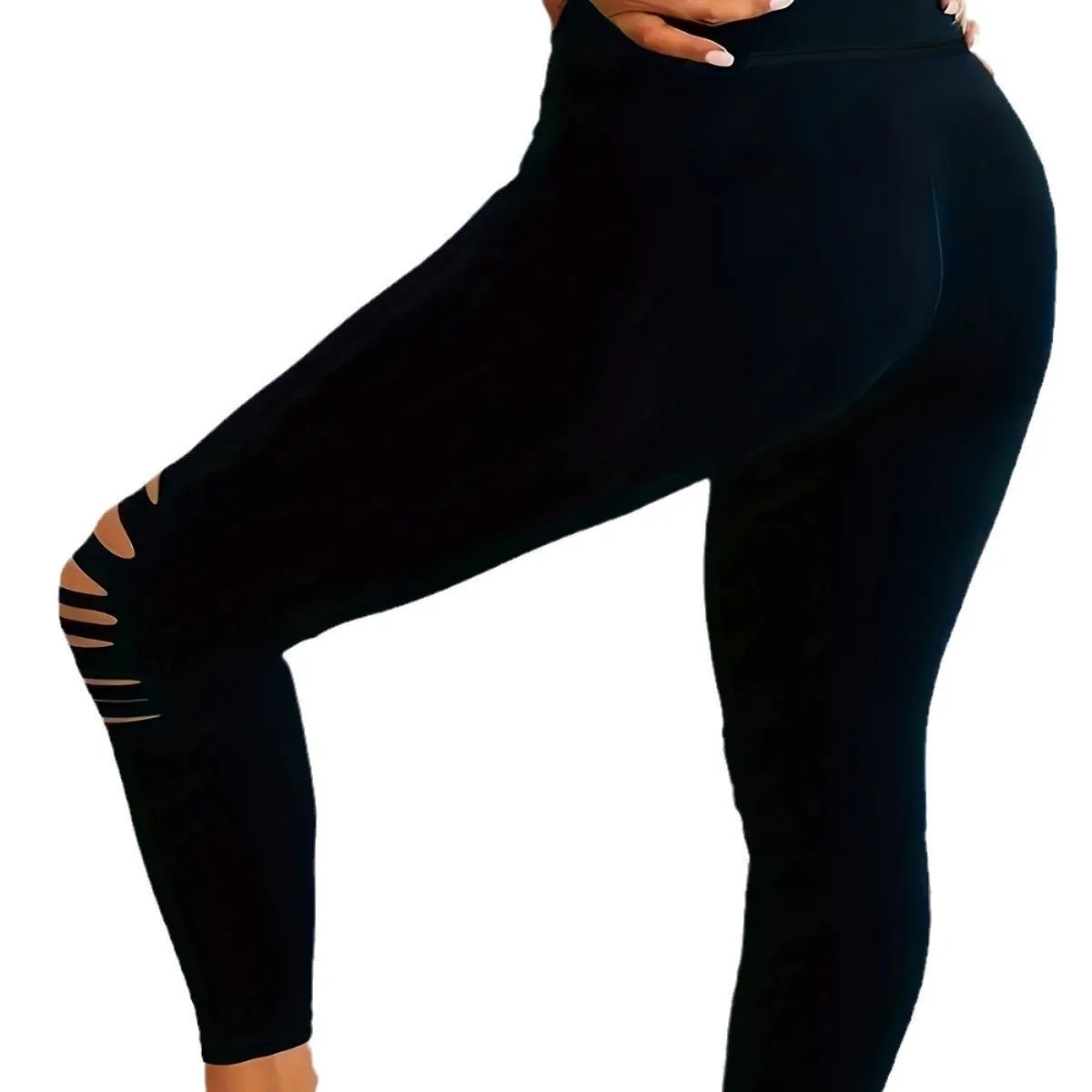 Black Stretch Sports Workout Bottoming Yoga Pants