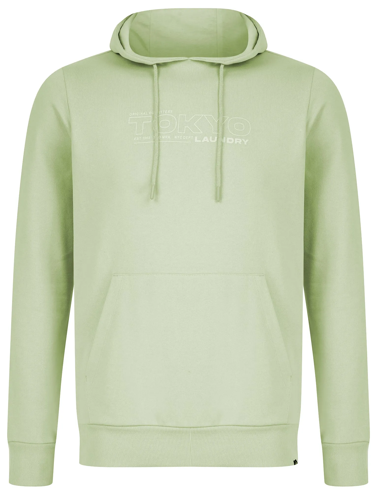Brody Motif Brushback Fleece Pullover Hoodie and Jogger Shorts Set in Sage Green - Tokyo Laundry