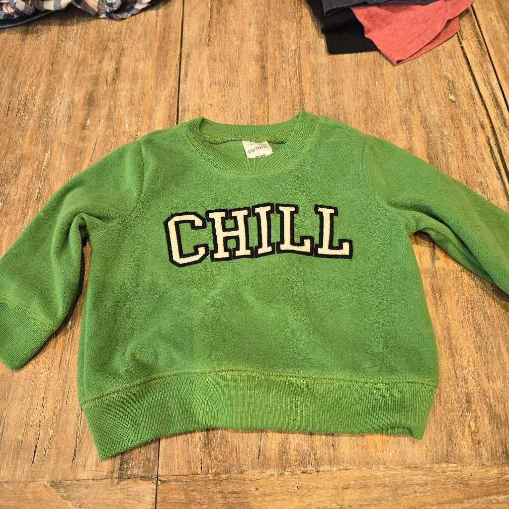Carters fleece green Chill Sweatshirt 3m