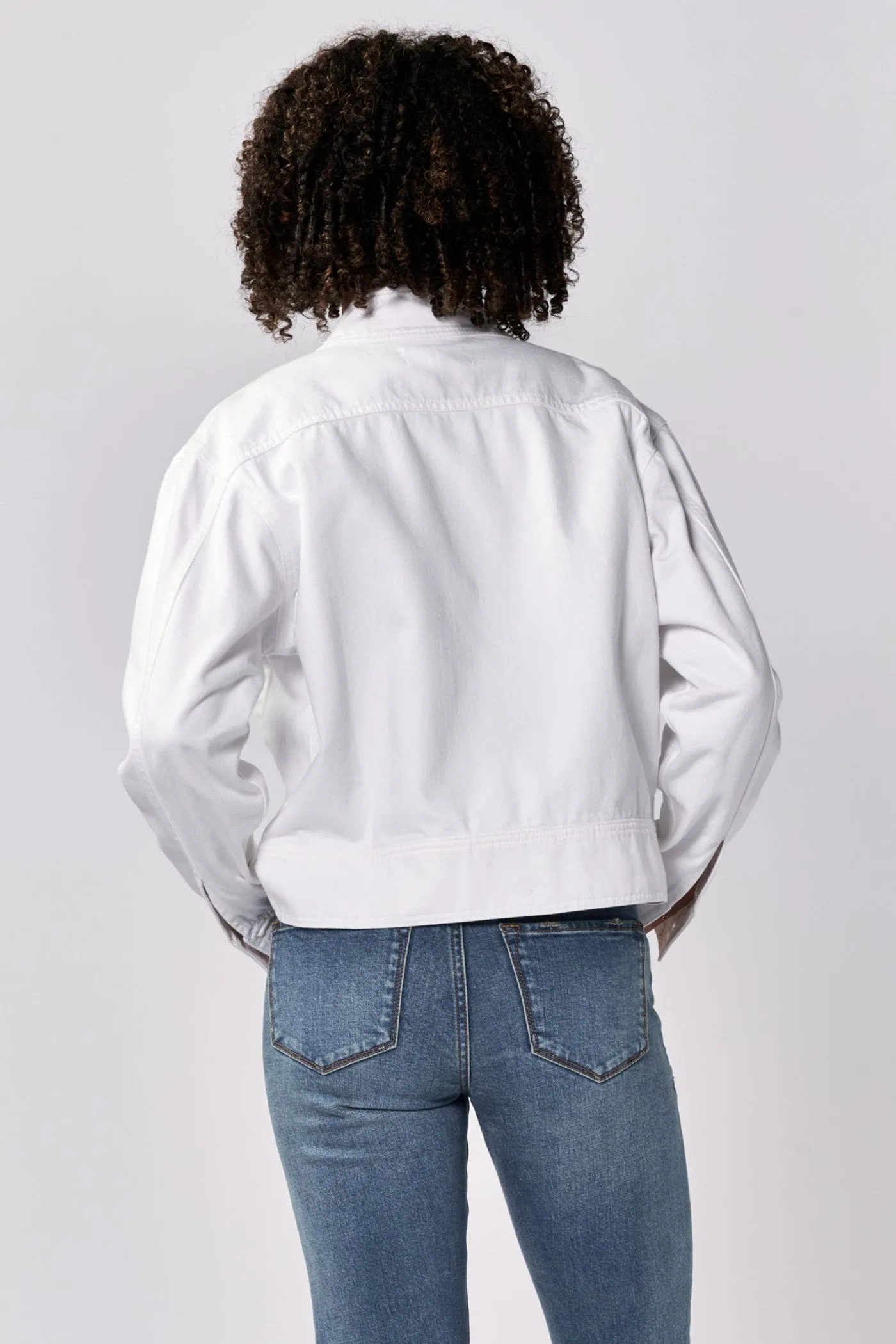 CLEO BOXY OVERSIZED POCKETS JACKET WHITE