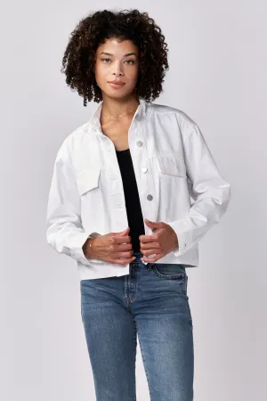 CLEO BOXY OVERSIZED POCKETS JACKET WHITE