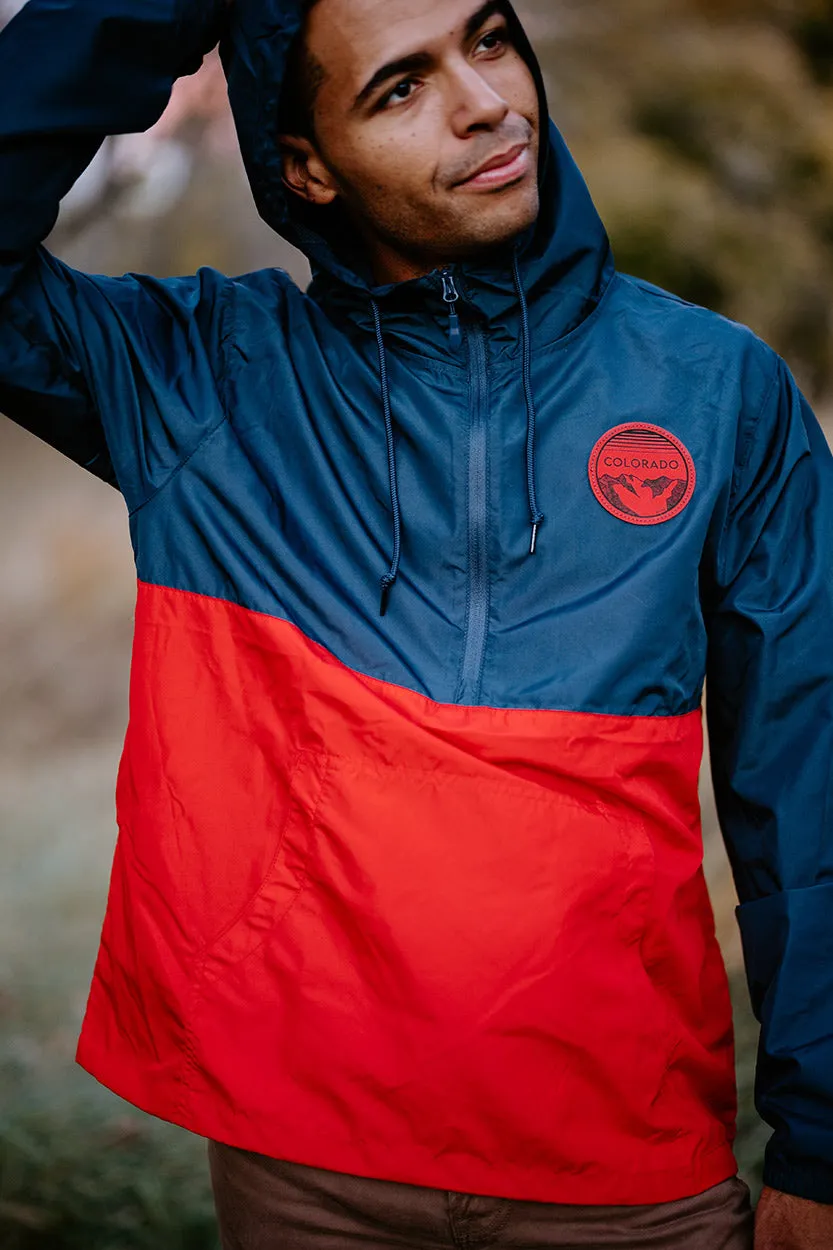 Colorado Windbreaker - Navy and Red
