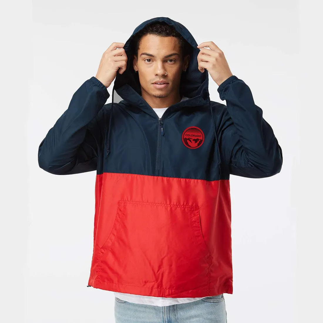 Colorado Windbreaker - Navy and Red
