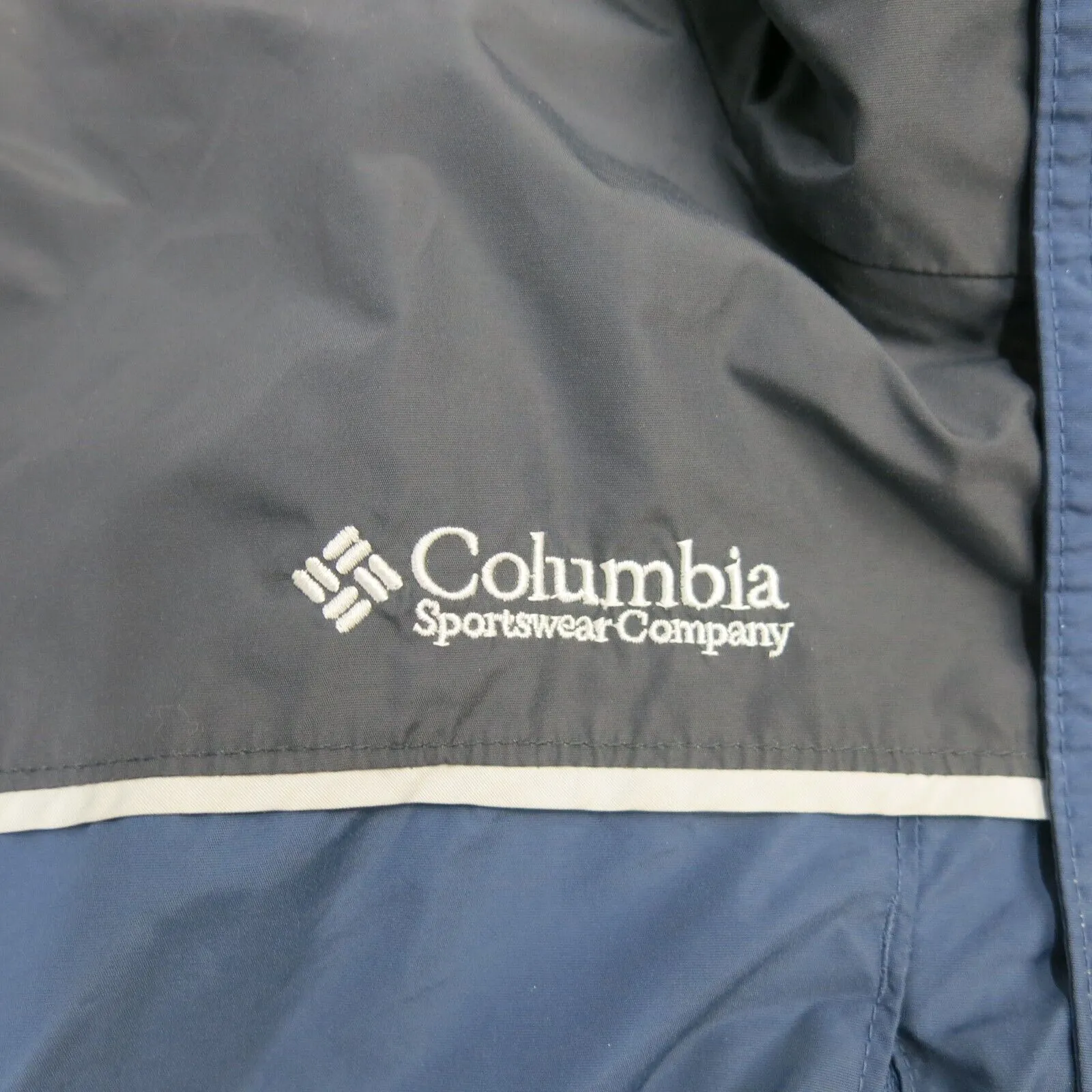 Columbia Jacket Mens X Large Blue Windbreaker Long Sleeve Pocket Lightweight