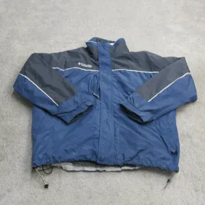 Columbia Jacket Mens X Large Blue Windbreaker Long Sleeve Pocket Lightweight