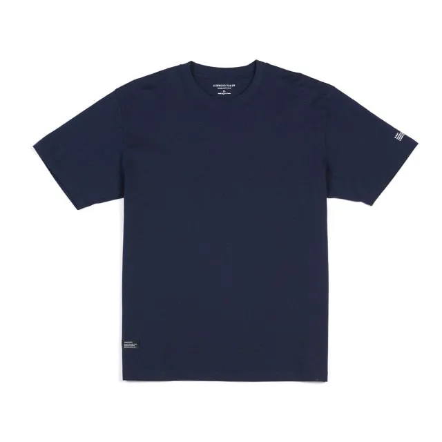 Cotton Fabric T-shirt Men Solid Color Drop