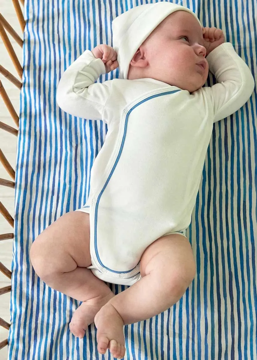 Crossbody Onesie - Navy Piping