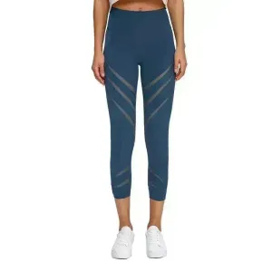Gauze stitching nude stretch gym pants