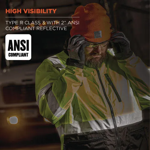 Glowear 8351 Class 3 Hi-vis Windbreaker Water-resistant Jacket, 3x-large, Lime, Ships In 1-3 Business Days
