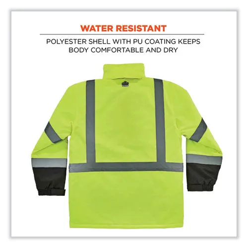 Glowear 8384 Class 3 Hi-vis Quilted Thermal Parka, 4x-large, Lime, Ships In 1-3 Business Days