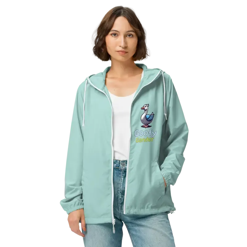 Goofy Gander Windbreaker Unisex Lightweight Zip Up