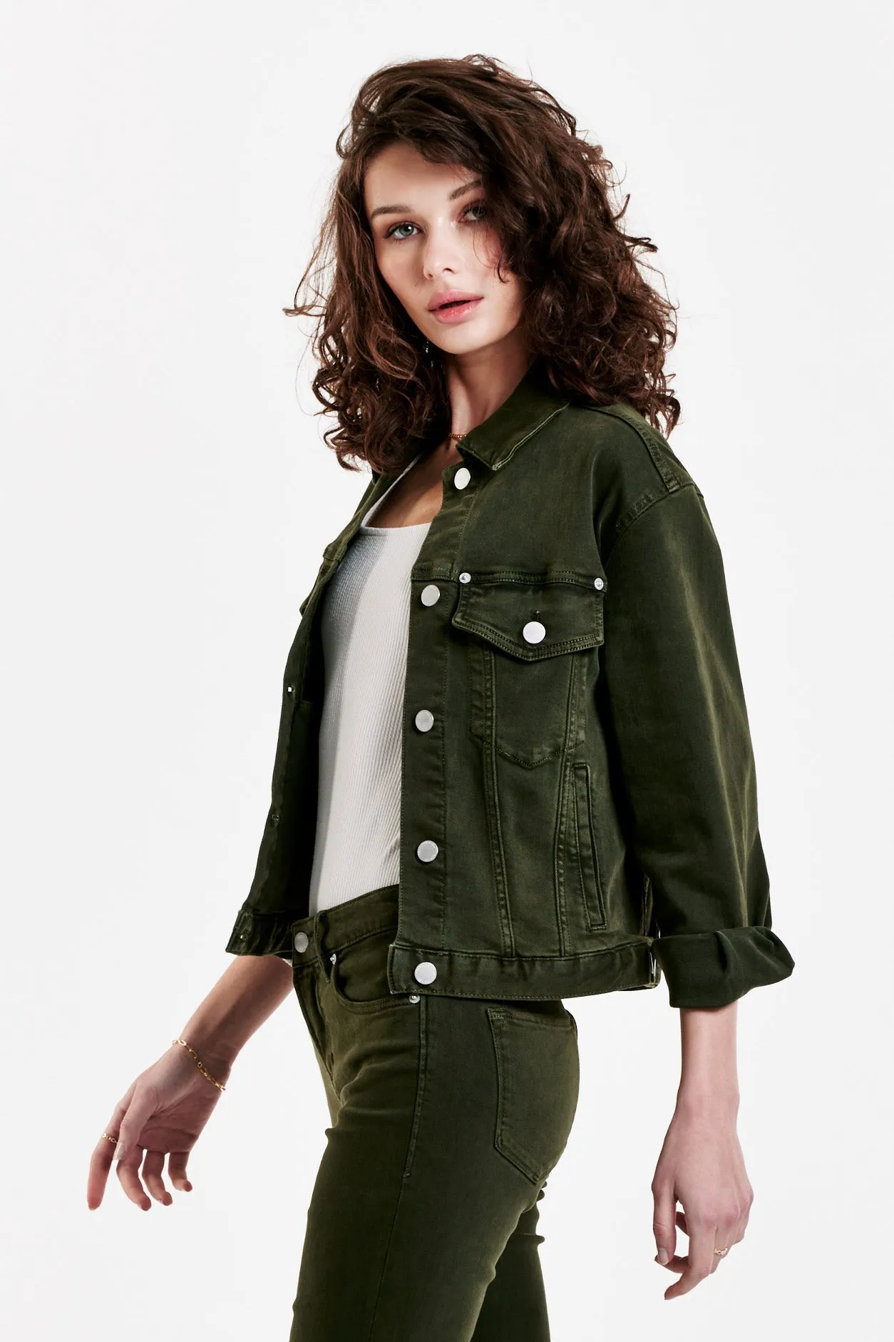 JULES VINTAGE WASHED DENIM JACKET PINE