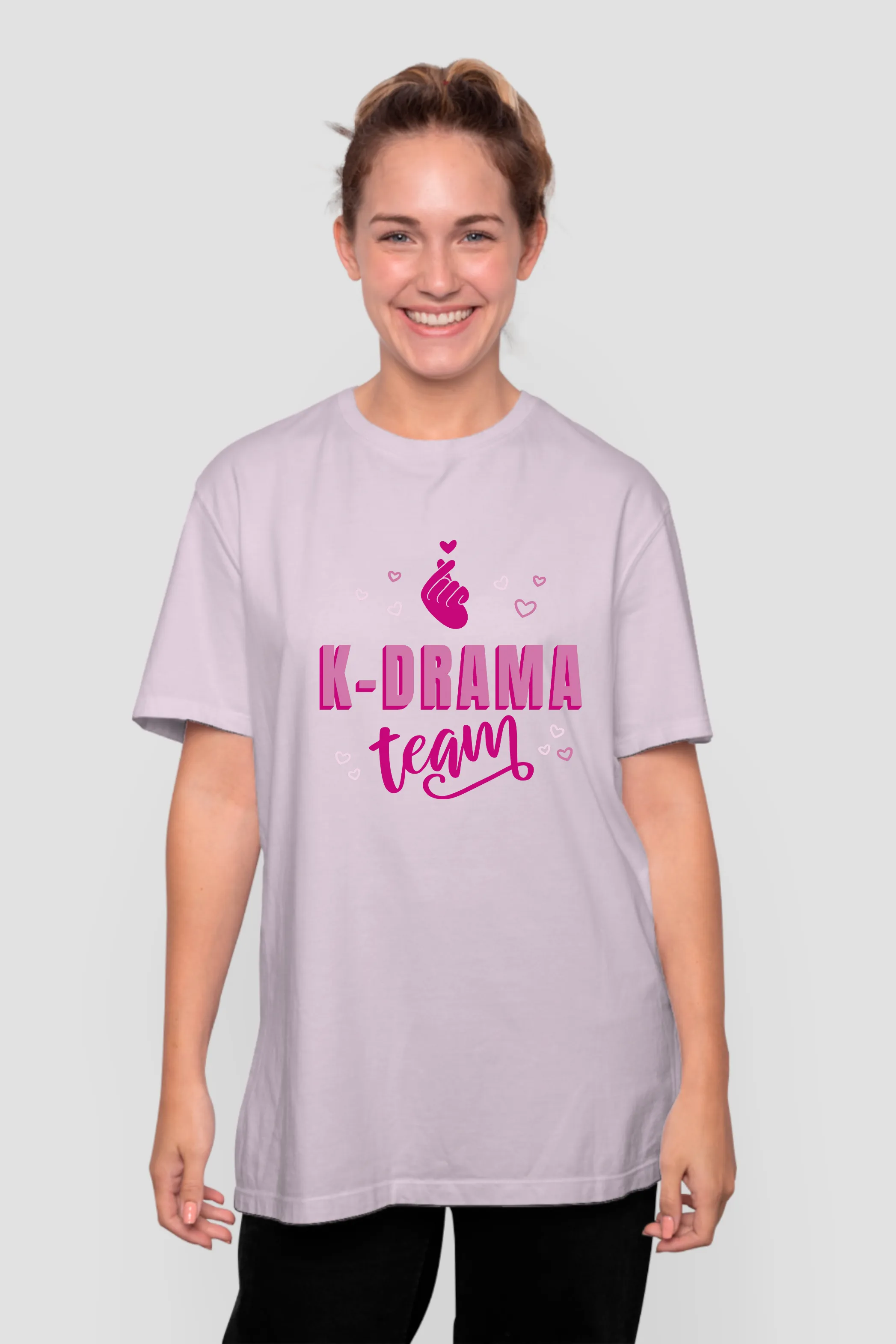K-Drama Printed Oversized T-shirt for women