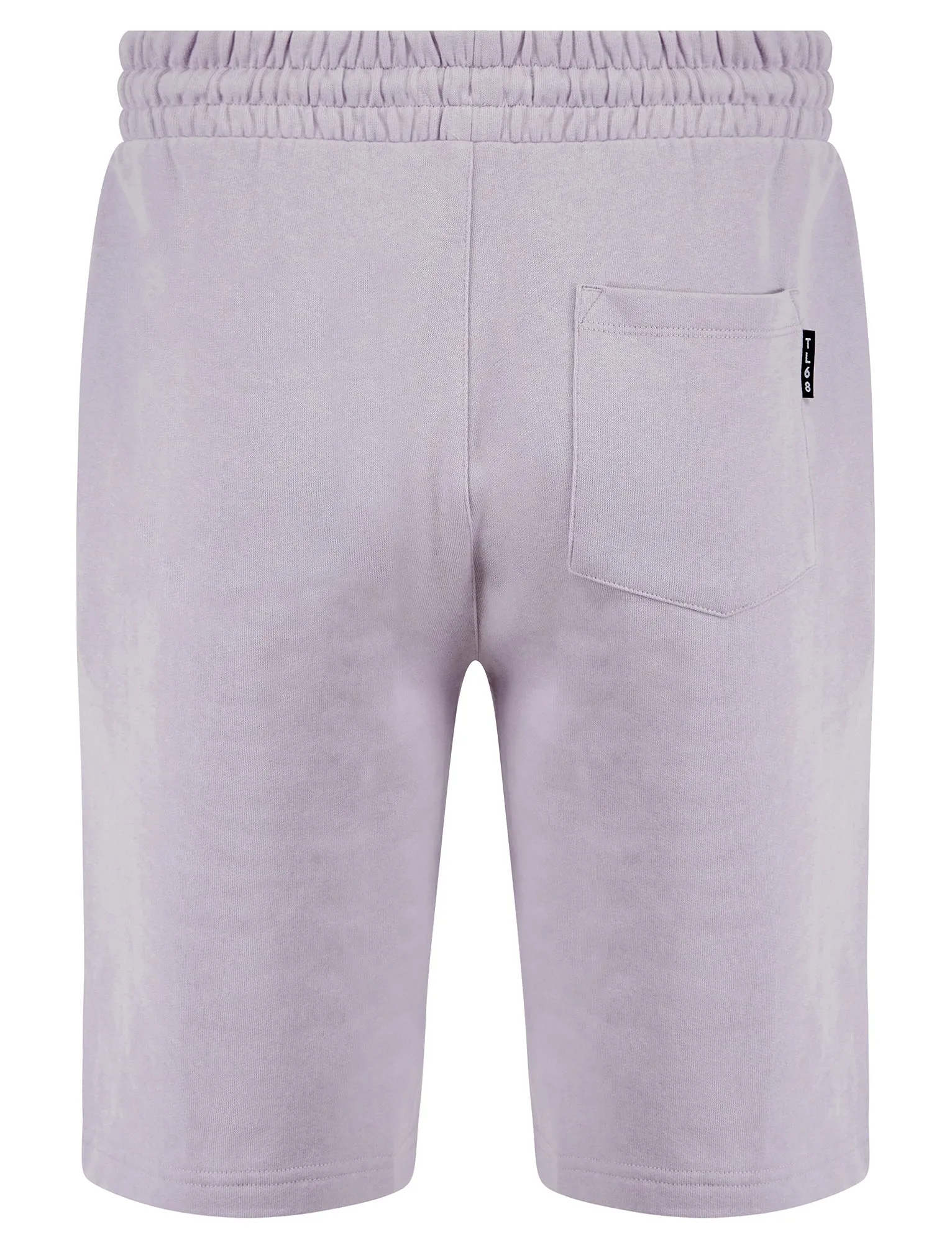 Kade Motif Cotton Crew Neck T-Shirt and Brushback Fleece Jogger Shorts Set in Lilac - Tokyo Laundry