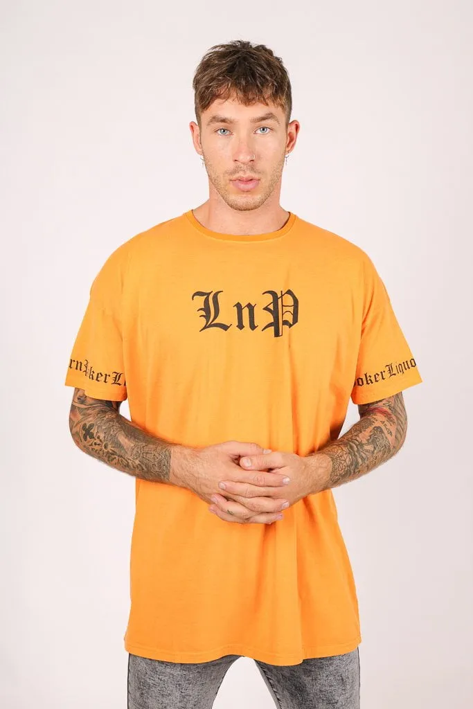 Liquor N Poker Convict Neon Orange T Shirt