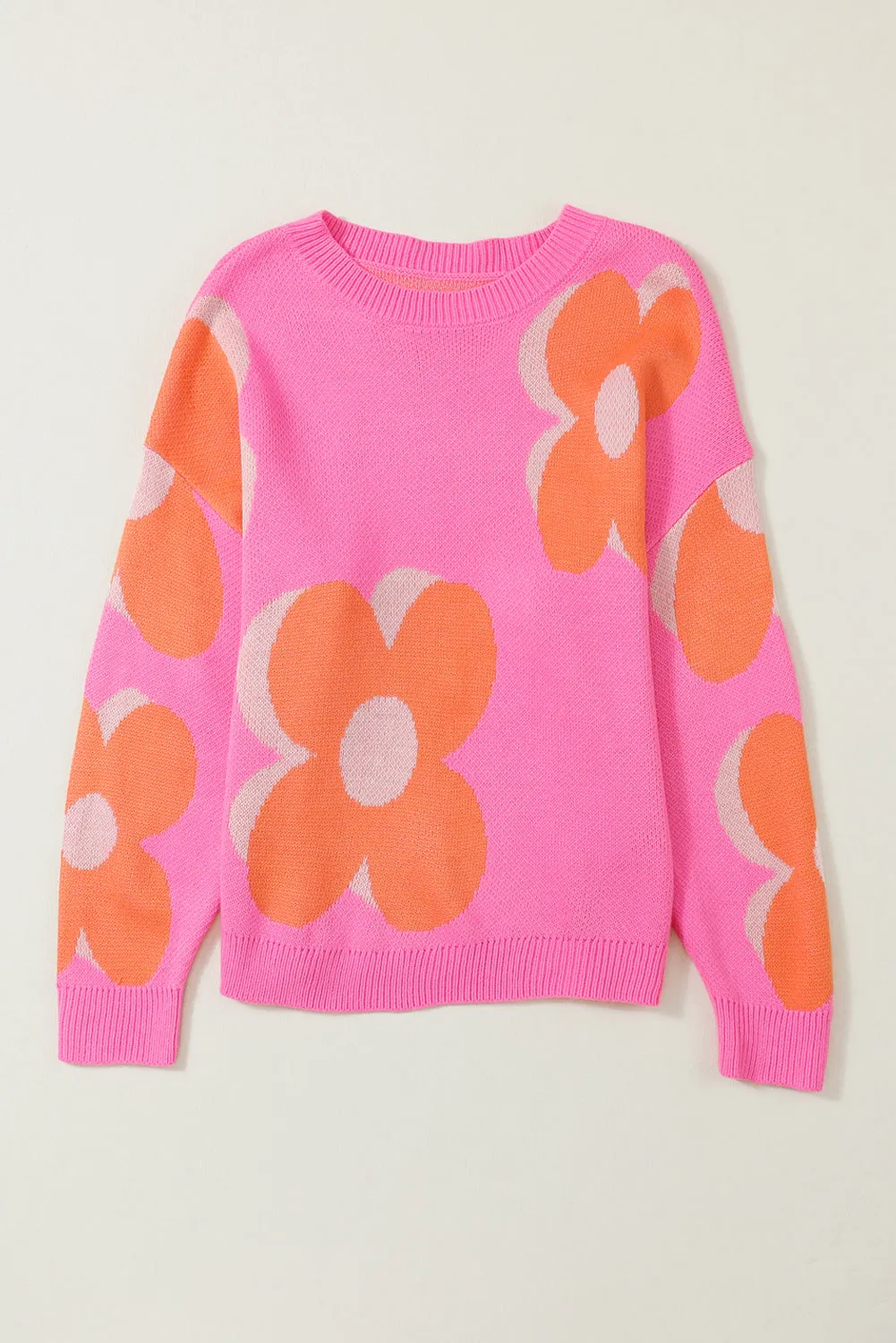 Meadow Floral Slouchy Sweater - Choice of Colors (Ships in 2-3 Weeks)