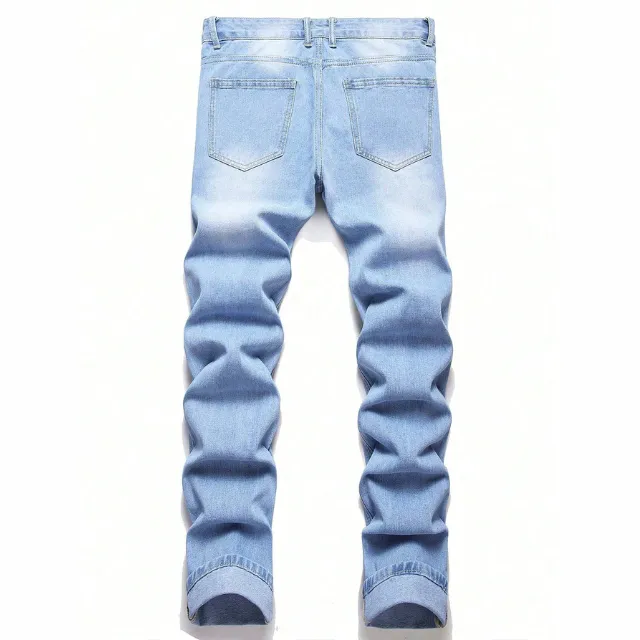 Men's Trendy Graphic Ripped Jeans