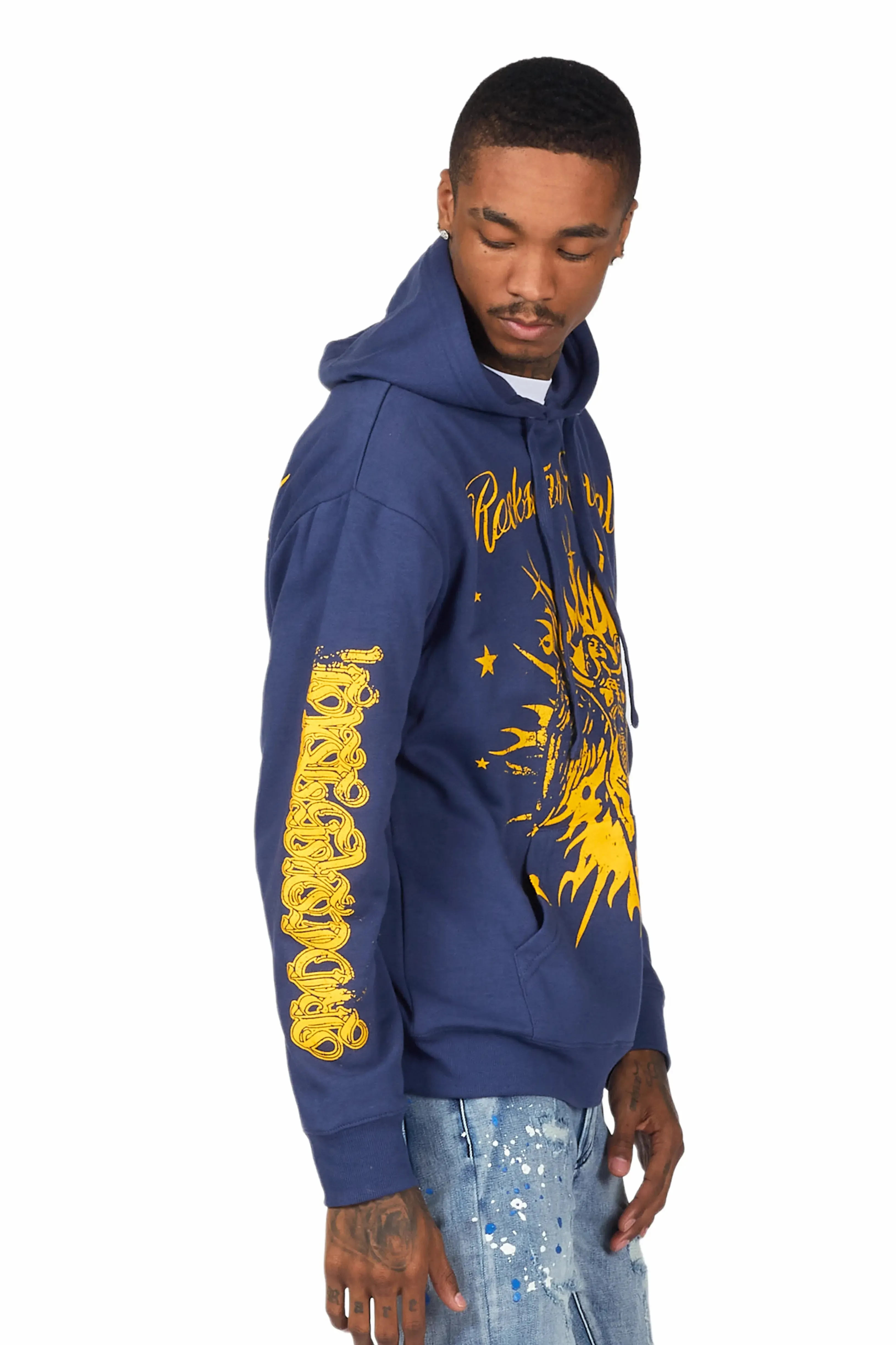 Mermaid Navy Graphic Hoodie