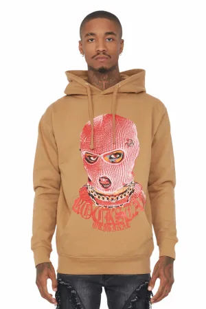 Murdra Beige Graphic Hoodie