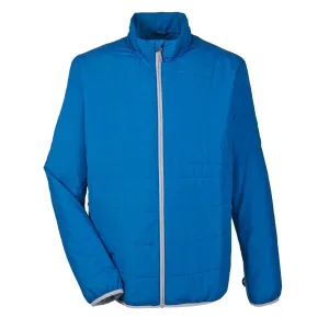 North End Men's Nautical Blue/Platinum Resolve Interactive Insulated Packable Jacket