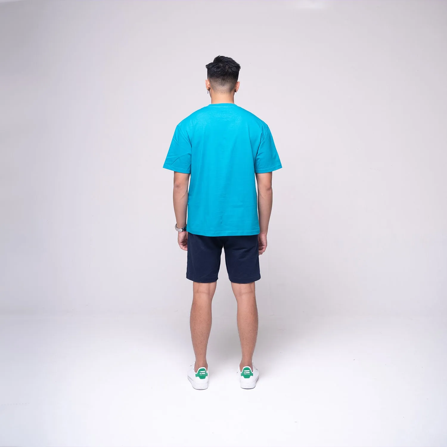 Oversized Basic T-shirt Turquoise