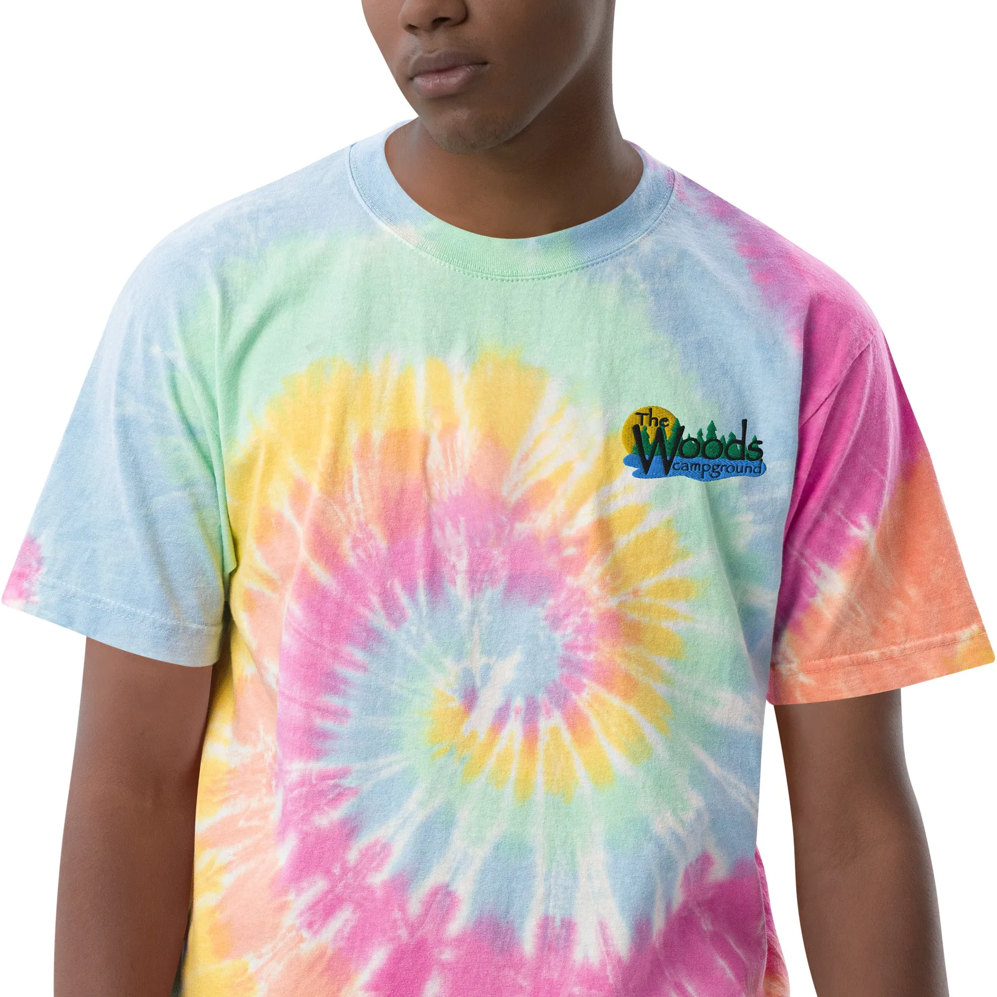 Oversized tie-dye t-shirt Embroidered Logo