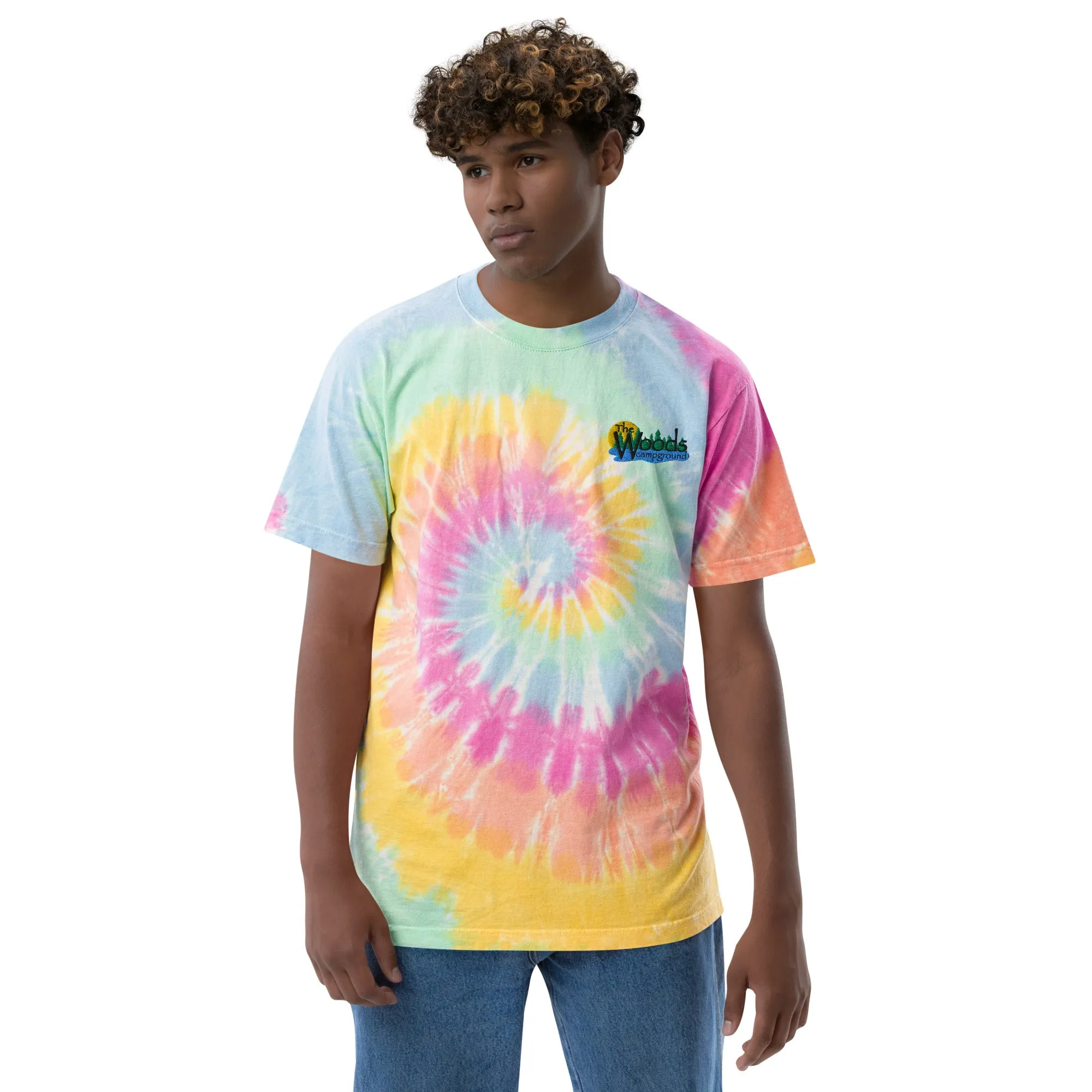 Oversized tie-dye t-shirt Embroidered Logo