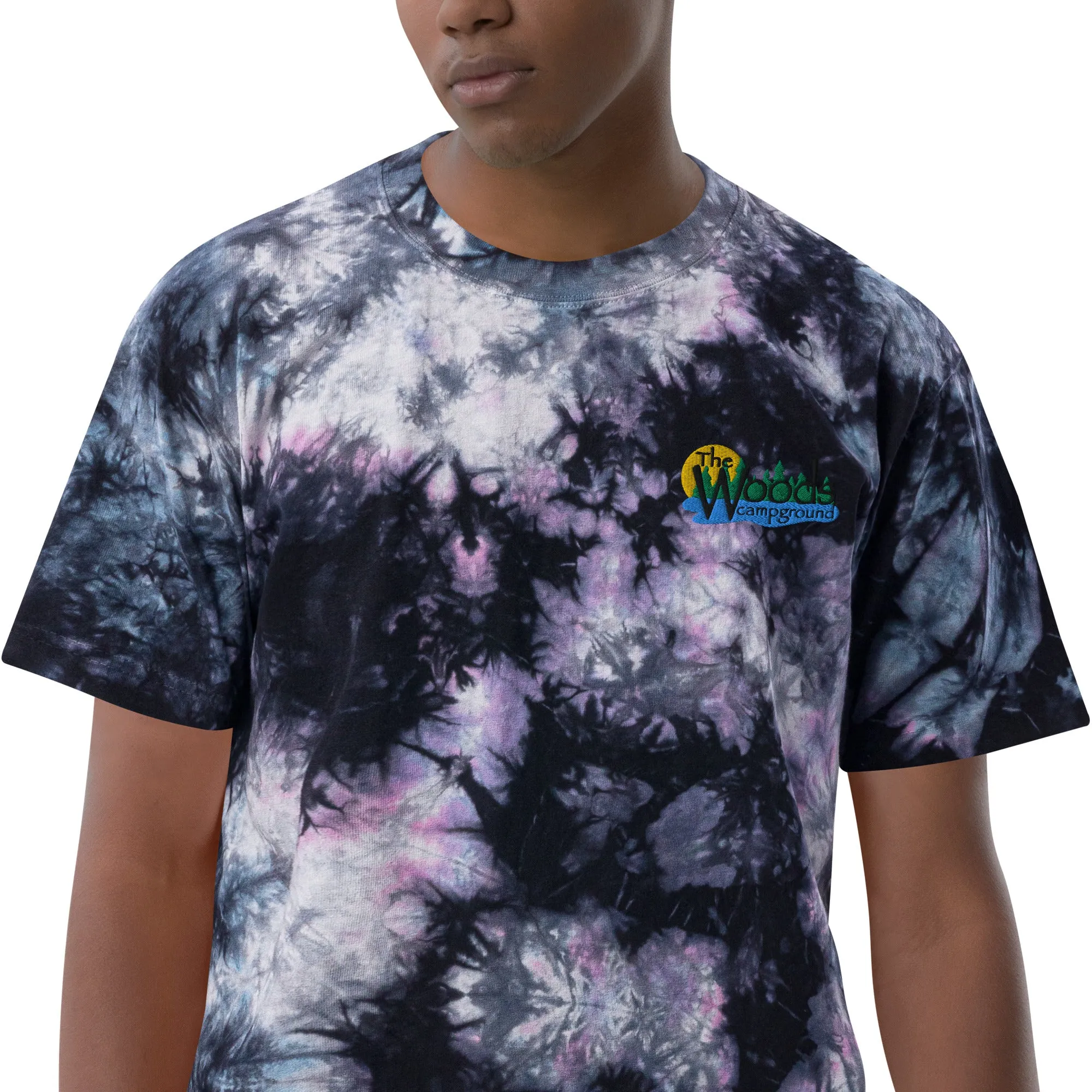 Oversized tie-dye t-shirt Embroidered Logo