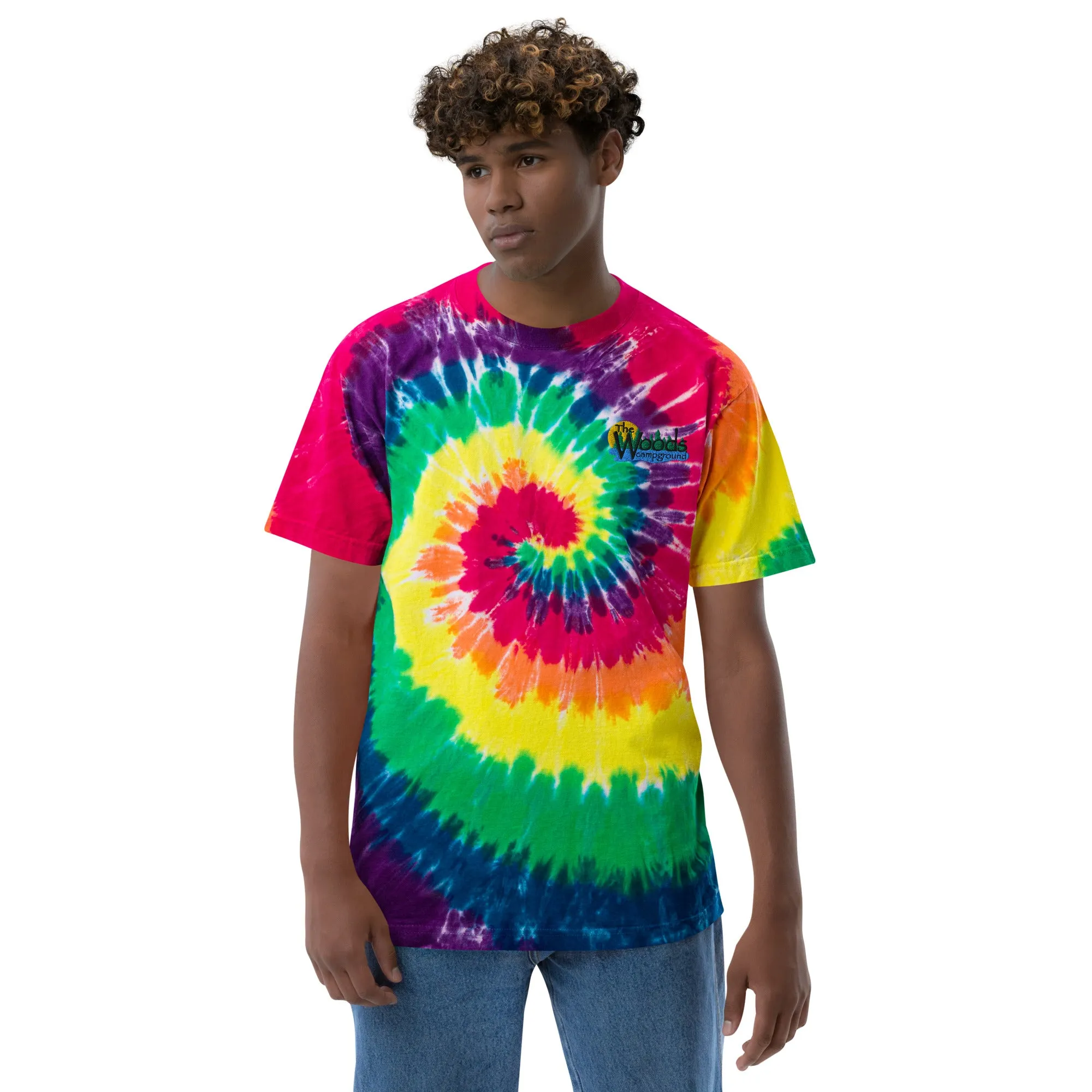 Oversized tie-dye t-shirt Embroidered Logo