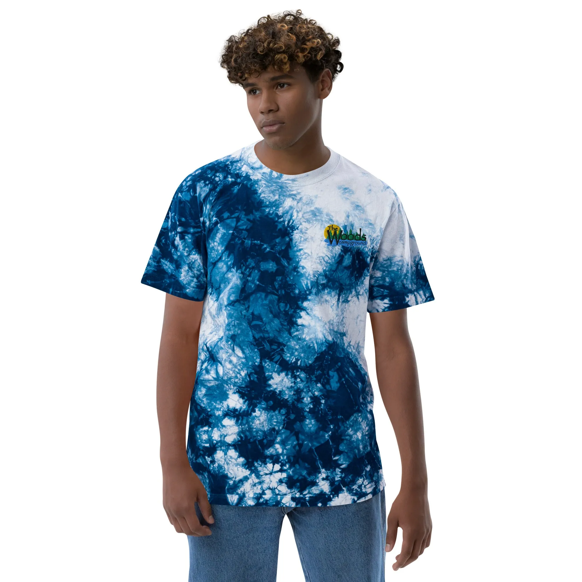 Oversized tie-dye t-shirt Embroidered Logo