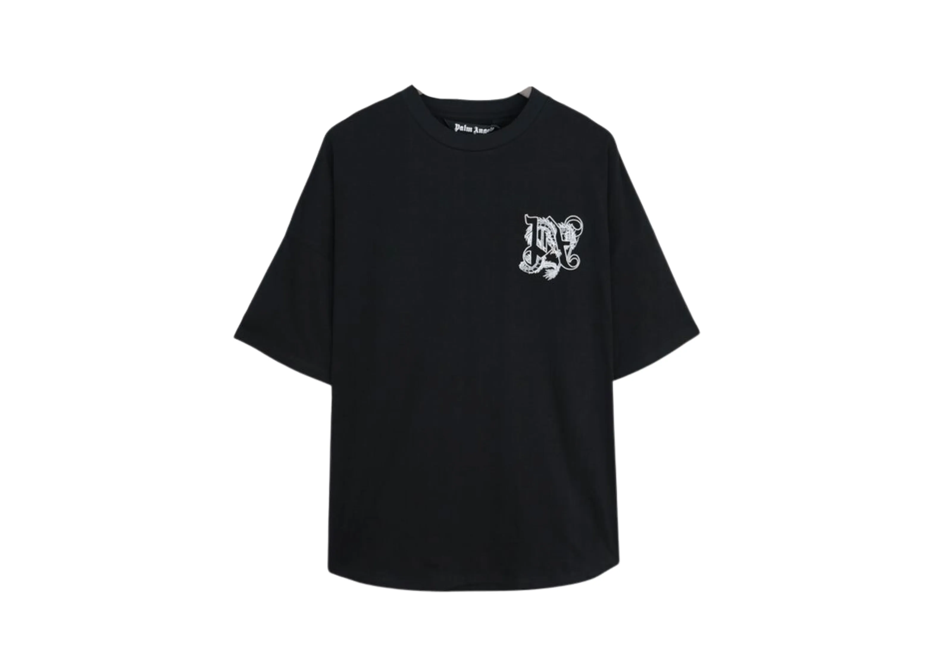 Palm Angels - Printed Logo Oversized Black T-Shirt