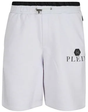 Philipp Plein Hexagon Jogging Shorts White
