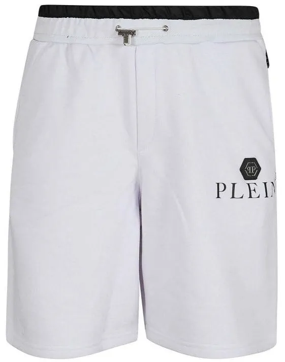Philipp Plein Hexagon Jogging Shorts White