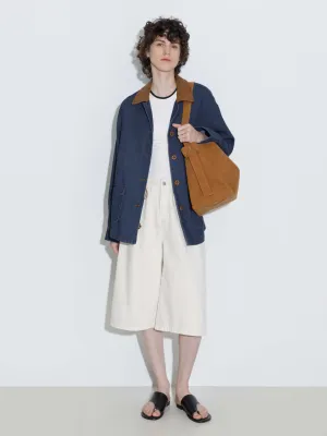 Retro Contrast Color Cotton Denim Jacket