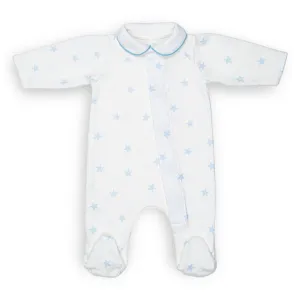 Star Cotton Onesie in Blue by Magnet Mouse