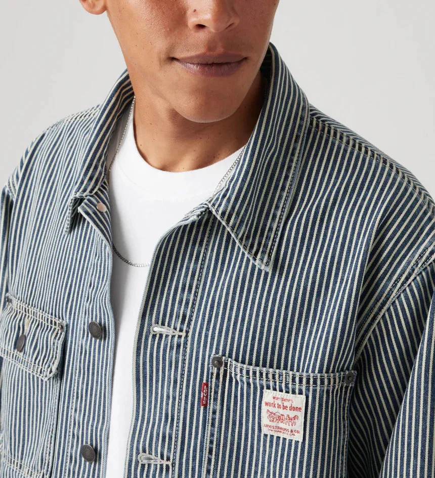 Sunrise Trucker Jacket (Bleached Boulevard Stripe)