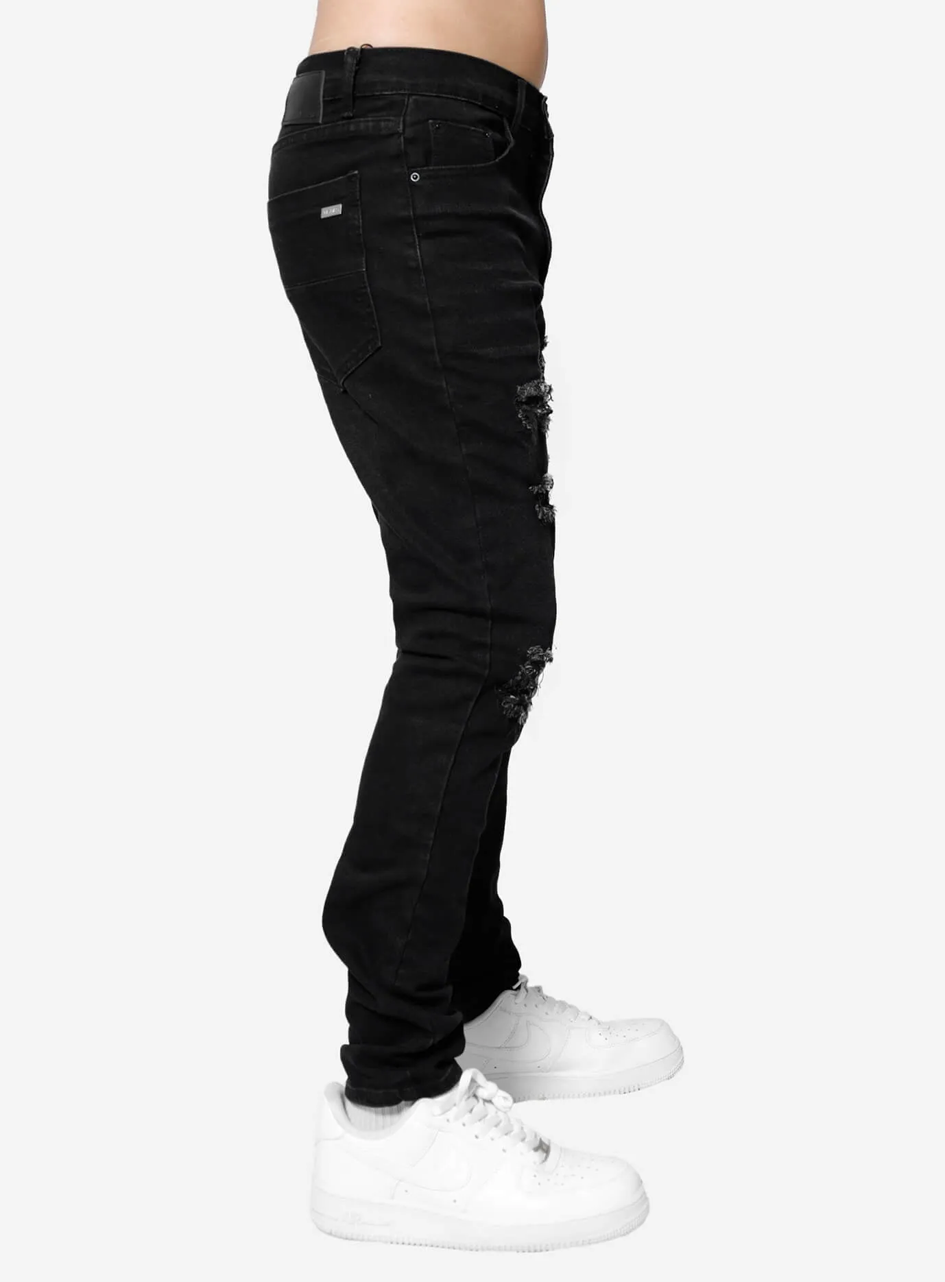 Texas Ripped Black Bandana Jeans